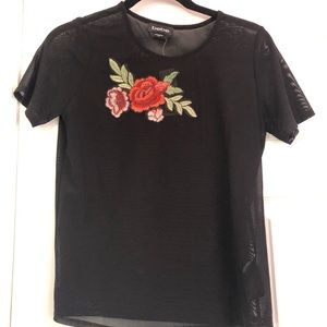 ⭐️NWT⭐️BEBE GORGEOUS Sheer T-shirt